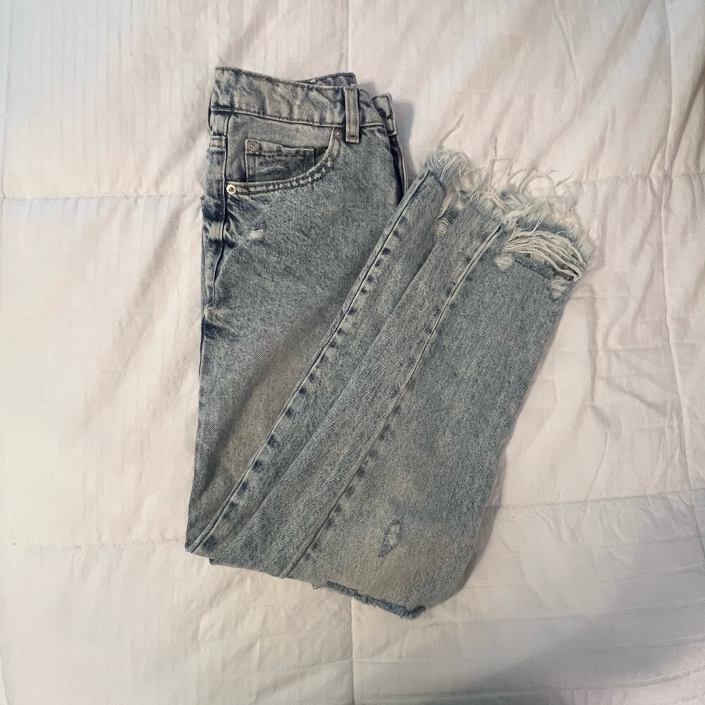 GARAGE DENIM Distressed Mom Jeans